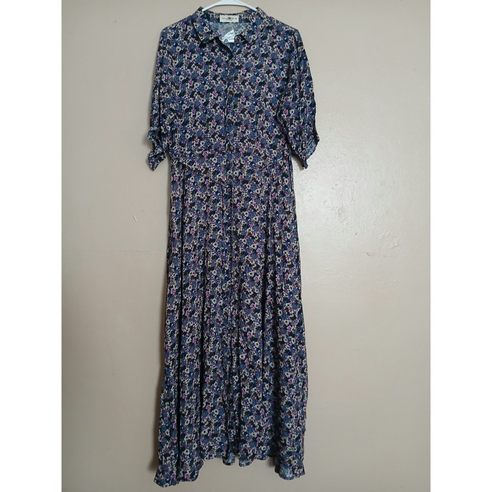 Natural Life Dress Medium Maxi Floral Boho Bohemian Peasant Cottage Core New